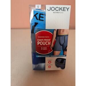 Jockey Active Microfiber Boxer Briefs Men's Small Multicolor 3 Pack Underwear